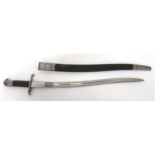 471 - British P1856 Yataghan Sword Bayonet With Etched Blade
23 inch, single edged, yataghan blade with la... 