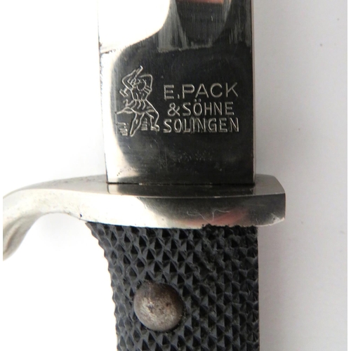 478 - German Kurzes Seitengewehr M98 Bird Beak Parade Bayonet
9 3/4 inch, plated, single edged blade. &nbs... 