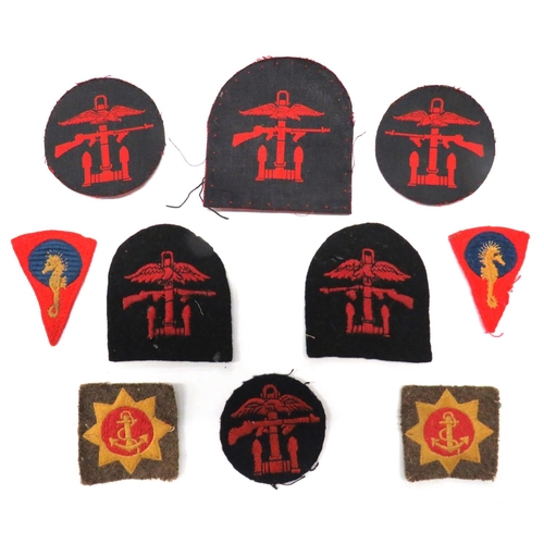 91 - Ten Various Royal Marine Formation Badges
2 x embroidery Royal Marine Training Centre ... 2 x embroi... 