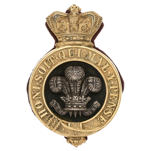 127 - North Staffordshire Regiment Victorian Officer's glengarry badge circa 1881-96.  Good scarce die-sta... 