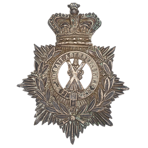 25 - 2nd Admin. Bn. Aberdeenshire Rifle Vols Victorian Scottish senior NCO's helmet plate badge circa 187... 