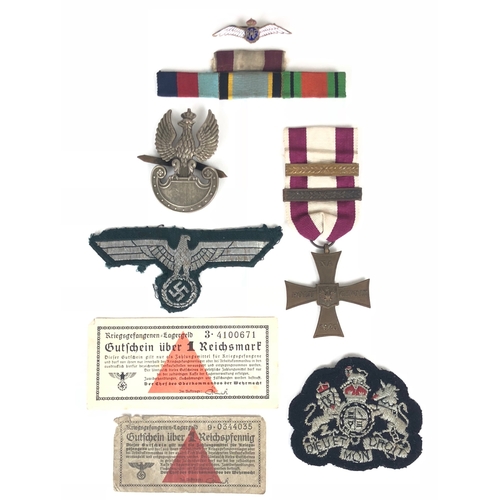 361 - WW2 Polish Air Force RAF POW Caterpillar Club badge Archive of Warrant Officer Aleksander Stanislaw ... 