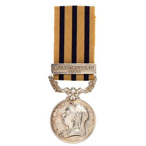 377 - 7th Hussars British South Africa Company Medal.  Awarded to 4227 PTE T W FRANKLIN 7TH HUSS. Reverse ... 