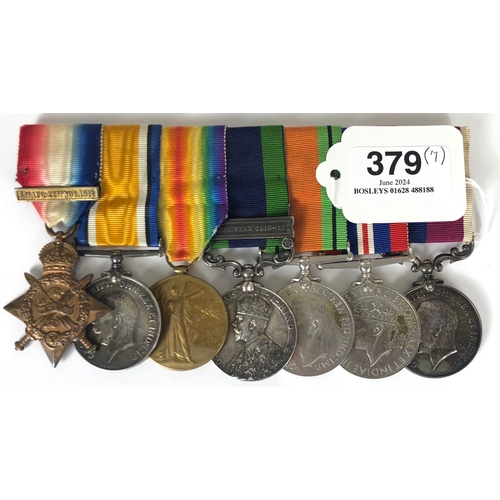 379 - WW1 / WW2 RAMC RAF Long Service Group of Seven Medals.  Awarded to Flight Sergeant William H Saxby R... 