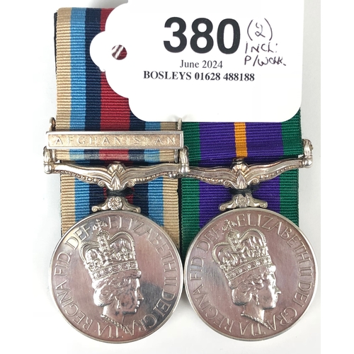 380 - Royal Logistics Corps Royal Irish Regiment Afghanistan, Accumulated Campaign Service Medal  Pair.  A... 