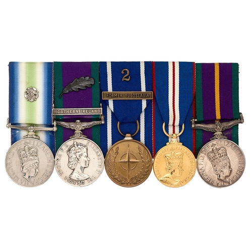 381 - Scots Guards Falklands War Northern Ireland MID Accumulated Campaign Service Medal Group of Five.  A... 