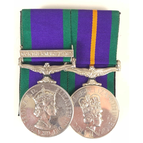 386 - Black Watch CSM Clasp NORTHERN IRELAND Accumulated Campaign Service Medal  Pair.  Awarded to 2449233... 