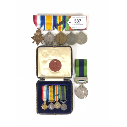 387 - WW1 RAF 31 Squadron Observers Group of 6 Medals.  Awarded to Flying Officer Norman Burke who had ser... 