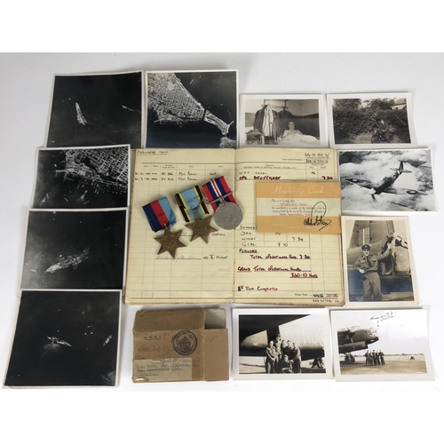 392 - WW2 RAF Bomber Command 619 Squadron Medals, Logbook, Goldfish Club Archive.  Issued to WOP/AG Warran... 