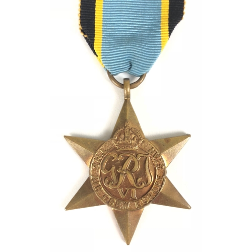 394 - WW2 RAF Bomber Command 1943 7 Squadron Casualty Aircrew Europe Star Medal Group.  Awarded to 936166 ... 