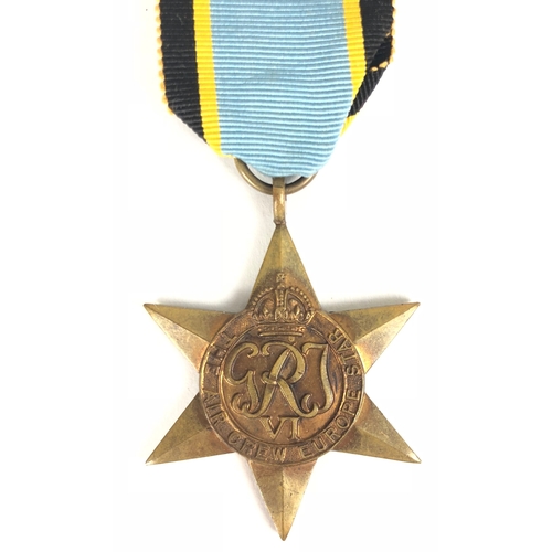 395 - WW2 RAF Bomber Command 1944 7 Squadron Casualty Aircrew Europe Star Medal Group.  Awarded to 1318846... 