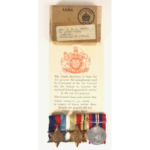 396 - WW2 RAF Middle East 203 Squadron Aircrew Casualty Medal Group.  Awarded to 942399 Flight Sergeant Al... 