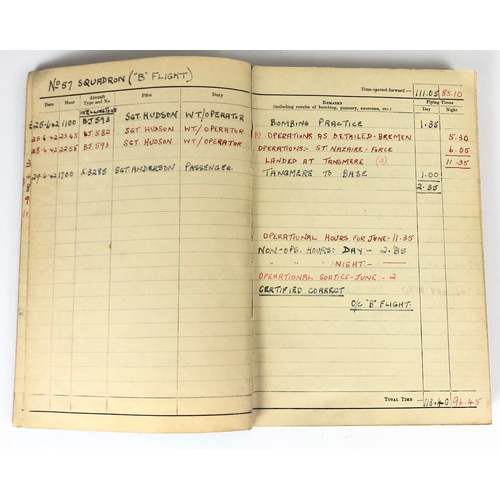 399 - WW2 1942 RAF 57 Squadron WOP/AG Casualty Long Book and Group of Medals. Awarded to 1259951 Sergeant ... 