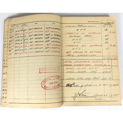 399 - WW2 1942 RAF 57 Squadron WOP/AG Casualty Long Book and Group of Medals. Awarded to 1259951 Sergeant ... 