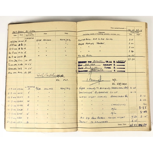 400 - WW2 RAF 547 Squadron WOM/AG Long Book and Group of Medals.  Awarded to 1432610 Sergeant Francis Edwa... 