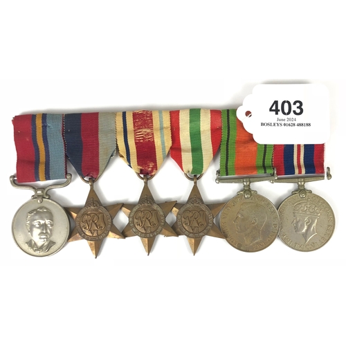 403 - WW2 Rhodesian Attributed Campaign Medal Group.  Awarded to 726835 C SGT FRASER A.F. 
Comprising: Rho... 