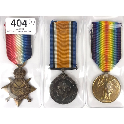 404 - WW1 RFC RAF 1914/15 Star Group of Three Medals.  Awarded to 9134 CPL H GRAY RAF.
Comprising 1914/15 ... 