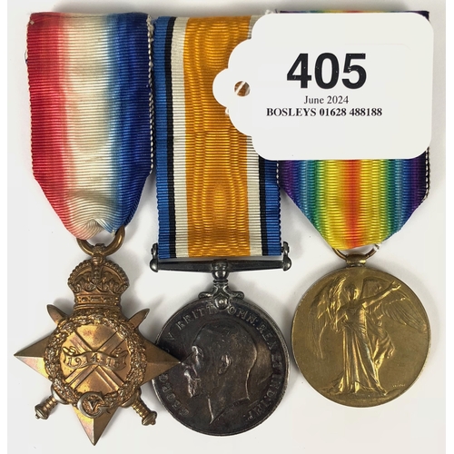 405 - WW1 RND Hawk Battalion Group of Three Medals.  Awarded to SZ.241 G PUTLAND A B RNVR. 
Comprising: 
1... 