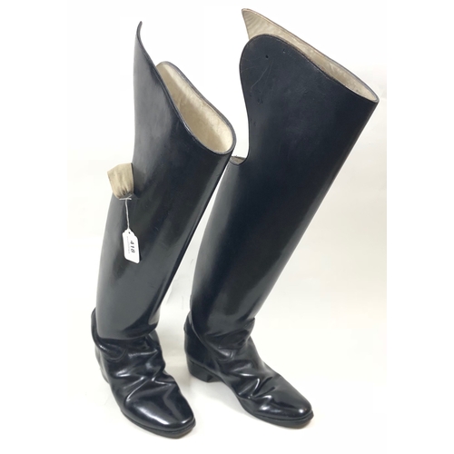 418 - 1st Life Guards Edwardian Trooper's Jack Boots.  Good scarce early pair of black polished leather bo... 