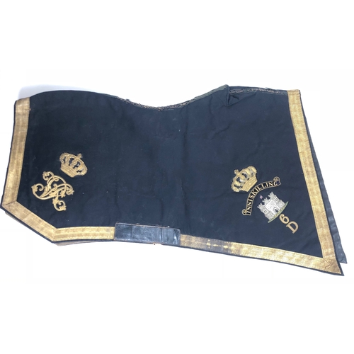 419 - Victorian 6th (Inniskilling) Dragoons Officer's Shabraque saddle cloth.  A scarce pre 1901 example f... 