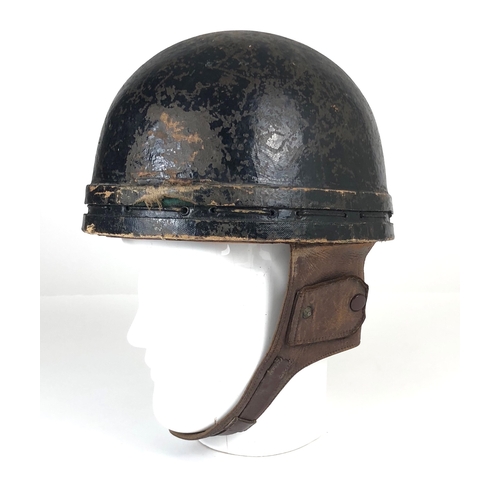 441 - WW2 British Army 1st Pattern Despatch Riders Helmet. A scarce example of the 1st pattern helmet the ... 