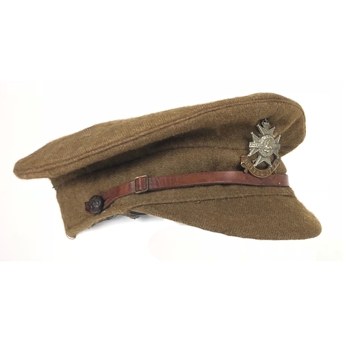 443 - WW1 1905 Pattern Notts & Derby Regiment Sherwood Foresters Trench Cap. A rare issue example of t... 