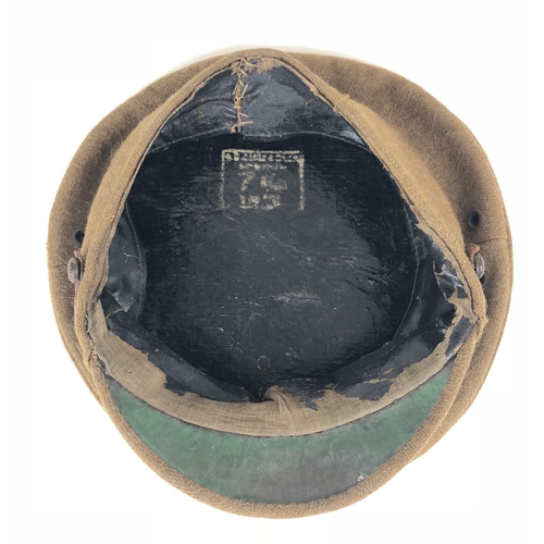 443 - WW1 1905 Pattern Notts & Derby Regiment Sherwood Foresters Trench Cap. A rare issue example of t... 