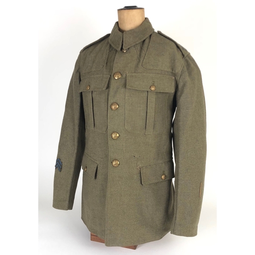 444 - WW1 Notts & Derby Regiment Sherwood Foresters 1902 Pattern Trench Tunic. A good clean regulation... 