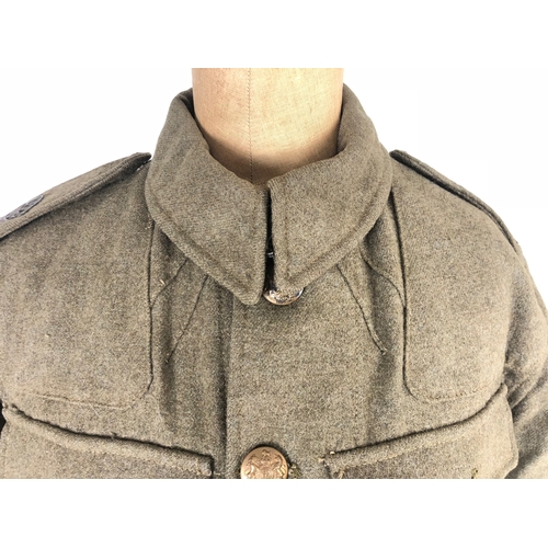 444 - WW1 Notts & Derby Regiment Sherwood Foresters 1902 Pattern Trench Tunic. A good clean regulation... 