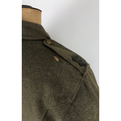 444 - WW1 Notts & Derby Regiment Sherwood Foresters 1902 Pattern Trench Tunic. A good clean regulation... 