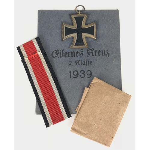 455 - German Third Reich 1939 Iron Cross 2nd Class with packet of issue.  A good example with magnetic iro... 