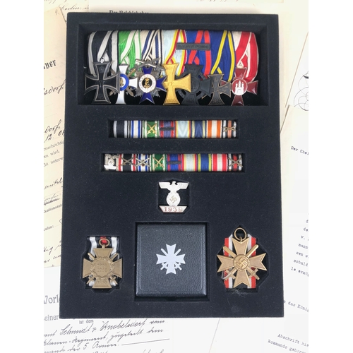 486 - WW1 & WW2  Orders and Medals of Major Gunter Shmidt von Knobelsdorf 1889-1943.  Fine scare grouping ... 