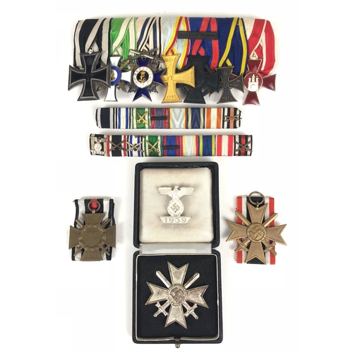 486 - WW1 & WW2  Orders and Medals of Major Gunter Shmidt von Knobelsdorf 1889-1943.  Fine scare grouping ... 