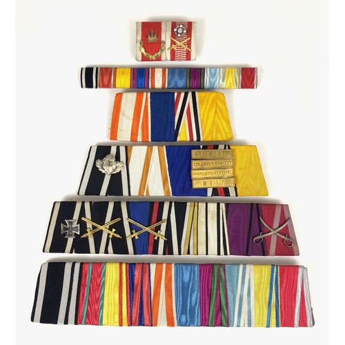 504 - Imperial German / Austrian large medal ribbon bars.  Good selection of pinback examples. Three of fo... 