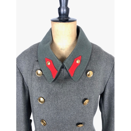 515 - Imperial Austrian Officer's greatcoat.  Fine scarce grey example bearing the buttons of a General Of... 