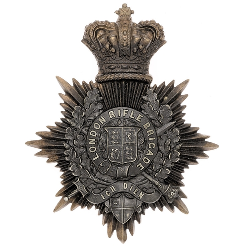 83 - 1st (City of London Volunteer Rifle Brigade) Victorian shako plate badge circa 1859-1901.  Fine die-... 