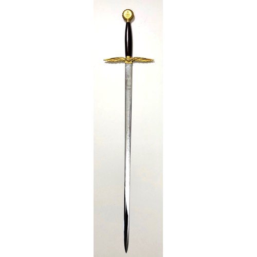 527A - Battle of Britain Commemorative Wilkinson of London Sword. This large sword double edged blade etche... 