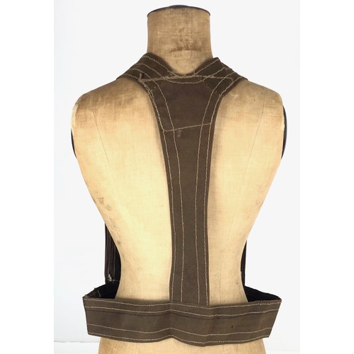 425 - WW2 1943 Skeleton Pattern Battle Jerkin Waistcoat A good example of the brown canvas waistcoat with ... 