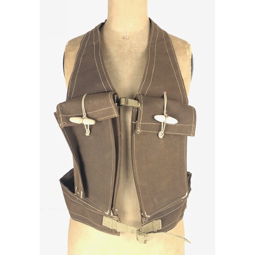 425 - WW2 1943 Skeleton Pattern Battle Jerkin Waistcoat A good example of the brown canvas waistcoat with ... 