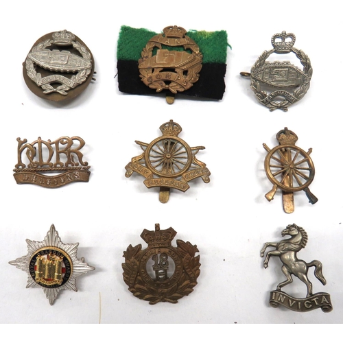 119 - 9 x Various Badges Including Cyclist Battalions
including white metal, Kent Cyclist Batt ... Brass, ... 