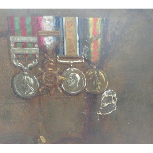 149 - WW1 Period Oil Painting Of A Royal Artillery Colonel
head and shoulders portrait of a Colonel in the... 