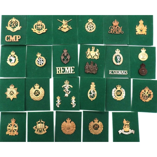 19 - 30 x Corps Cap Badges
including solid brass KC RE ... Brass KC RE ... Bi-metal KC Army Veterinary Co... 
