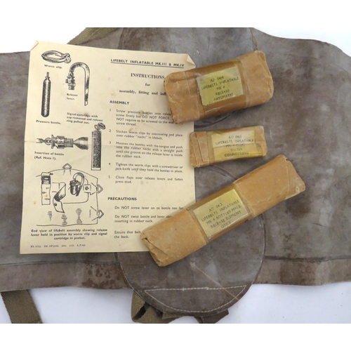 210 - Scarce Airborne Forces Inflation Life Belt
large, rubber inflation belt.  Manual inflation tube... 