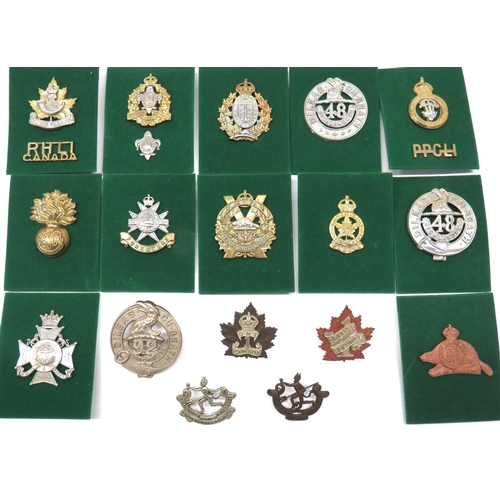 3 - 20 x Canadian Infantry Cap Badges
including white metal 48th Highlanders ... White metal 92nd Highla... 