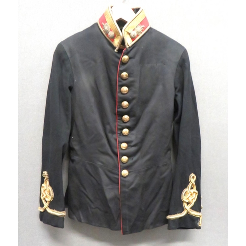 305 - Post 1901 Royal Artillery Officer's Full Dress Tunic
black, single breasted tunic.  High scarlet col... 