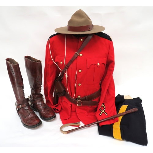 311 - Post 1953 Royal Canadian Mounted Police Uniform
scarlet, single breasted, high collar tunic.  C... 