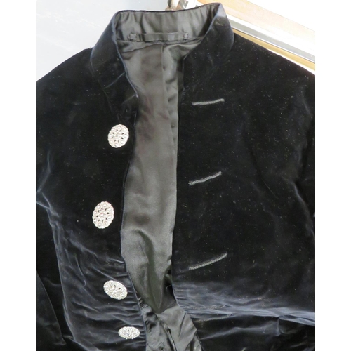 312 - Late 19th/Early 20th Century Attributed Court Dress
consisting black bicorn with silk edging. &nbsp;... 
