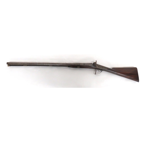 362 - Mid 19th Century 10 Bore Percussion Double Barrel Shotgun By G Gibbs
10 bore, 31 inch, Damascus side... 