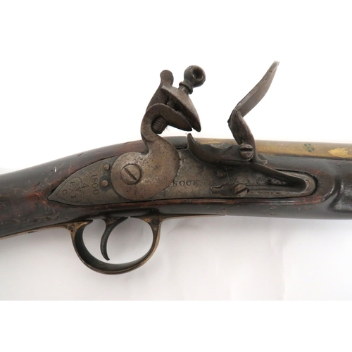 372 - Indian Re-Stocked Flintlock Blunderbuss
15 inch, brass blunderbuss with flared out muzzle.  Mil... 