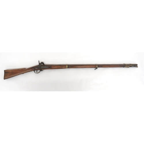 374 - Russian Crimea War Period Percussion Musket
12 bore, 41 inch, smoothbore barrel.  Front brass b... 